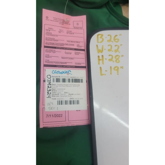 Women Plunge Front Scallop Full Coverage One Piece Swimsuit Kona Sol Green Small - Picture 4 of 8